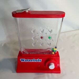 Vtg Full Size Waterfuls Tic Tac Toe Water Pressure Game 8" tall by Playmonster